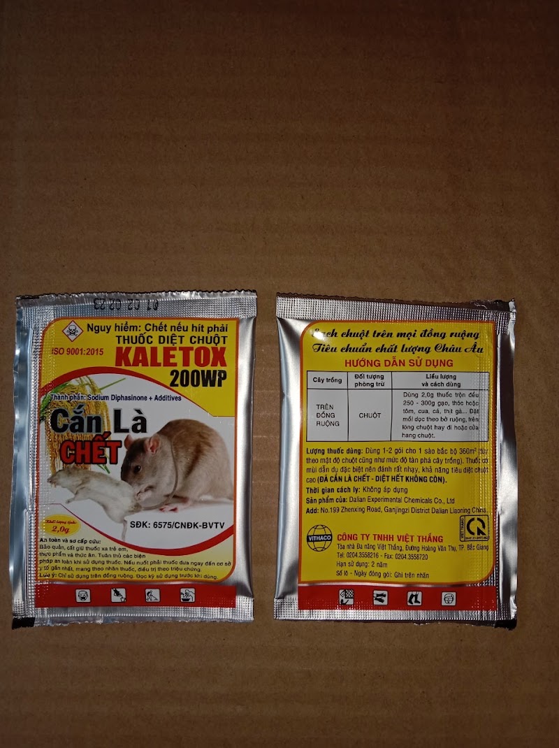 DIỆT CHUỘT KALETOX 200WP (2.0g)